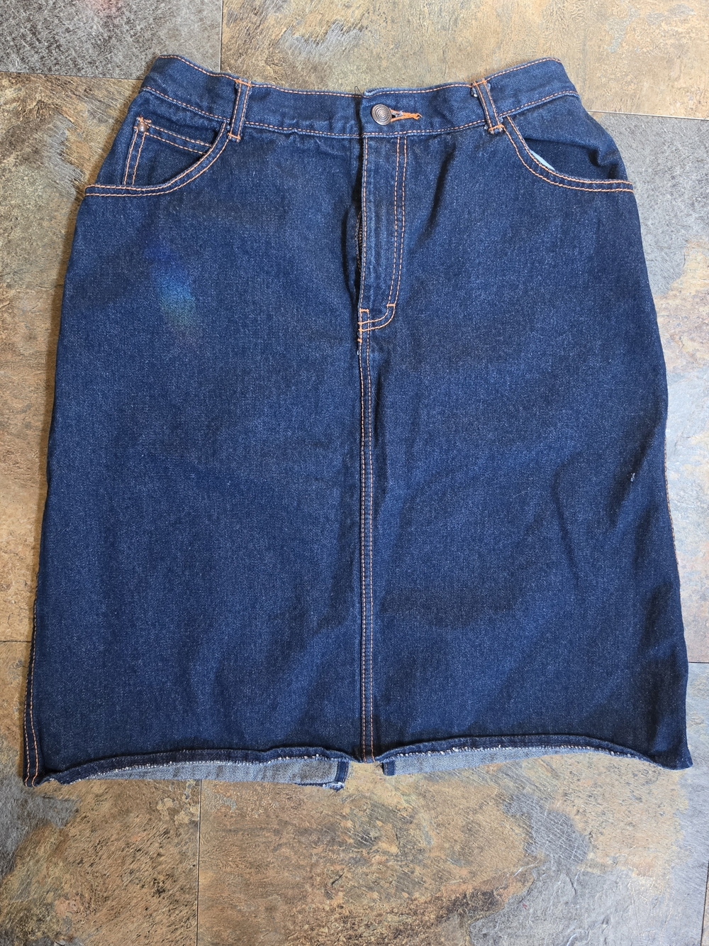Gitano Dark Blue Denim Pencil Skirt